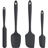 U-Taste Espatulas Silicona Cocina- Juego de Espátulas de Silicona con 315 ℃ Resistente al Calor (Negro)